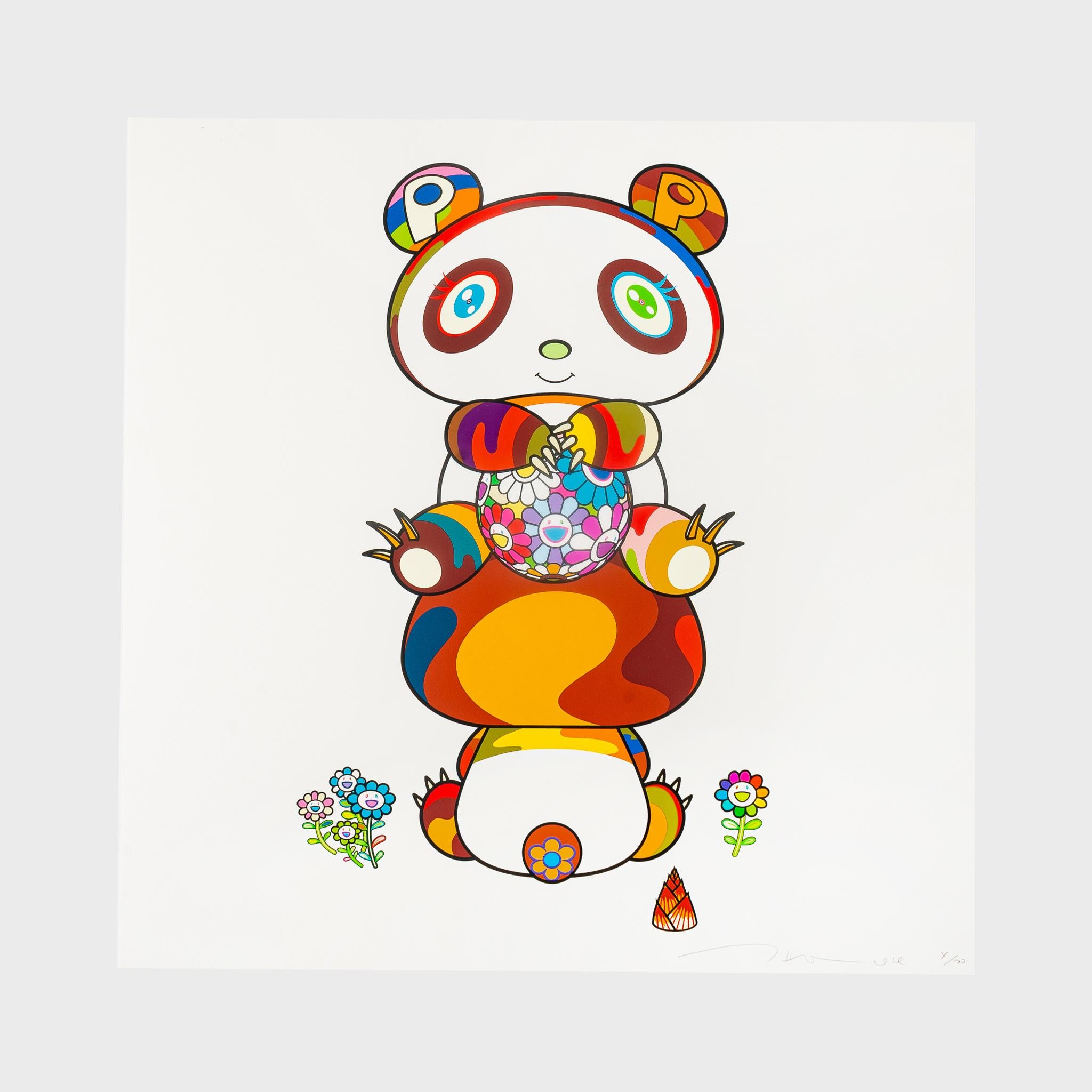 Panda Cubs Seated, This Way and That - Print by Takashi Murakami