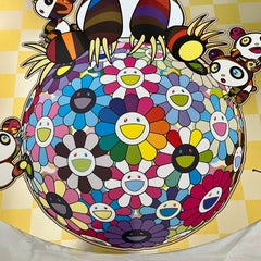 Panda, Panda cubs and flower ball