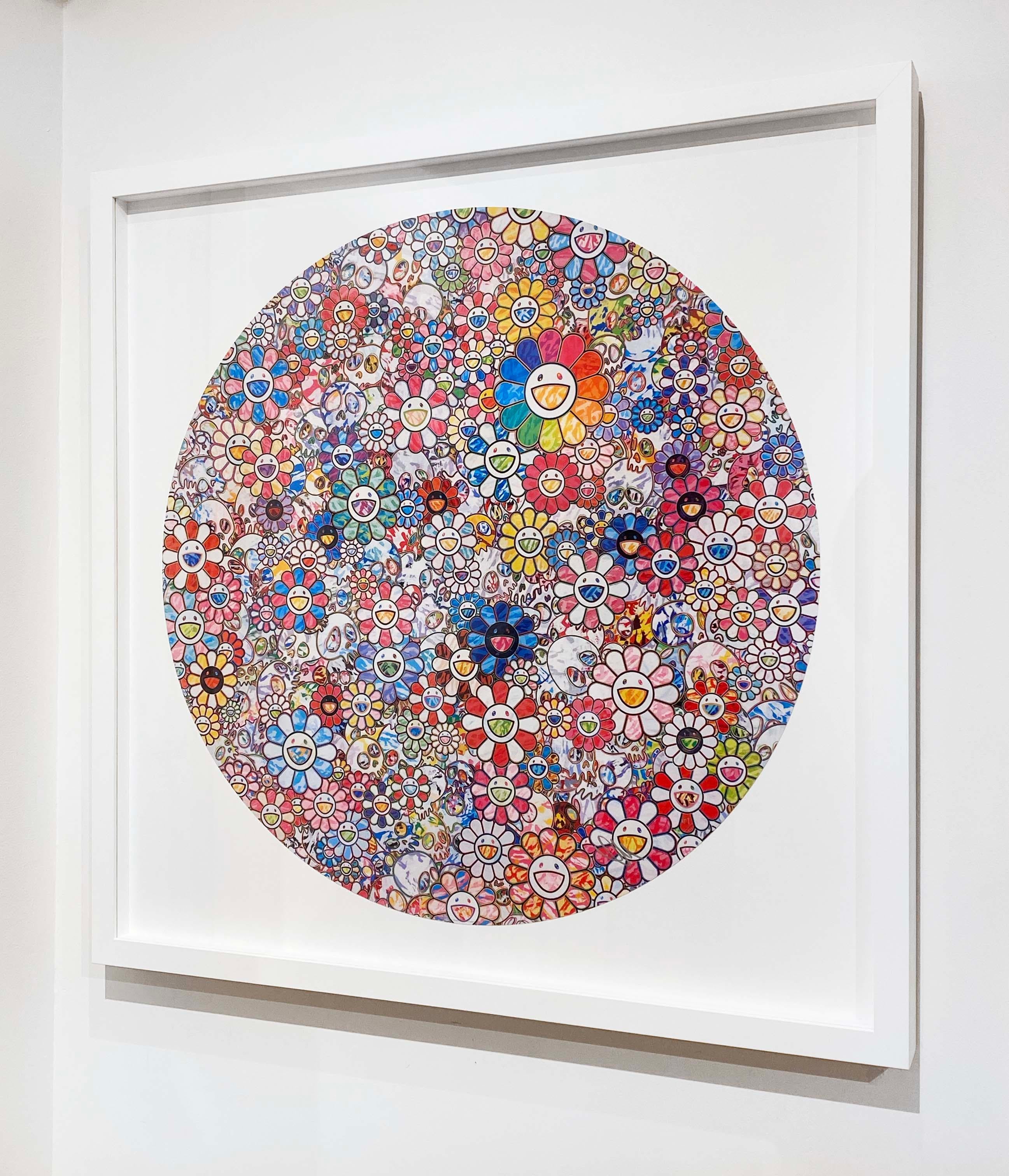 Artist:  Murakami, Takashi
Title:  Paradise In A Flower Field
Date:  2023
Medium:  Offset Lithograph in colors on smooth wove paper
Unframed Dimensions:  28
