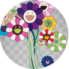 Purple Flowers in a Bouquet Limited Edition (print) by Murakami signed, numbered