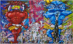 Demone Rosso e Demone Blu con 48 Arhat