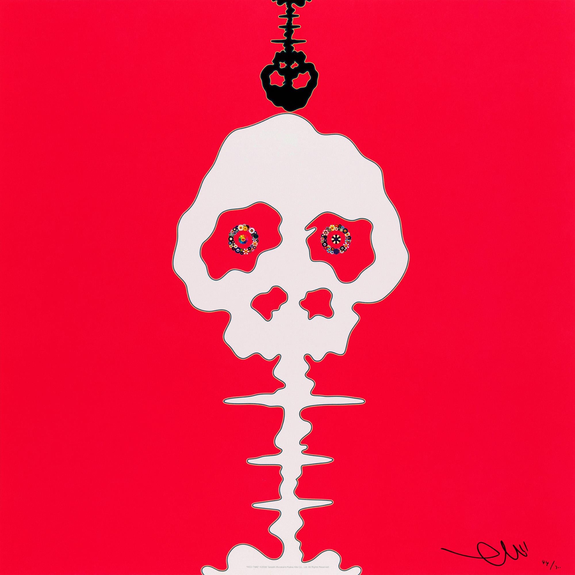 Figurative Print de Takashi Murakami - Tiempo Rojo (2011). Edición limitada (impresión) de Murakami, firmada y numerada
