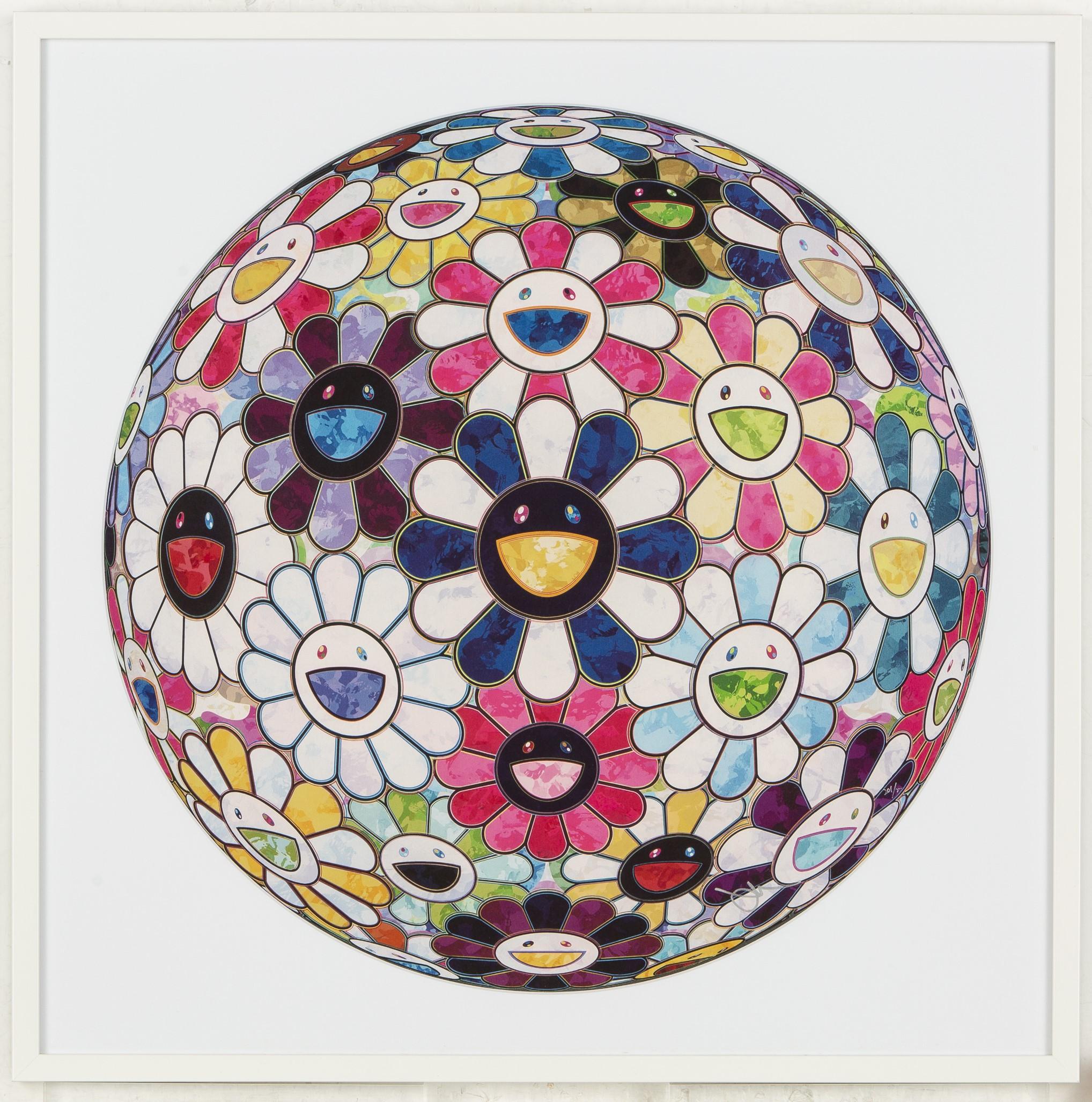 Takashi Murakami Figurative Print - Right there, the breadth of the human heart (print) by Murakami signed, framed