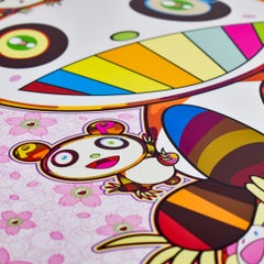 Sakura and Panda Offset Print, Signed, 21st Century, 202/300