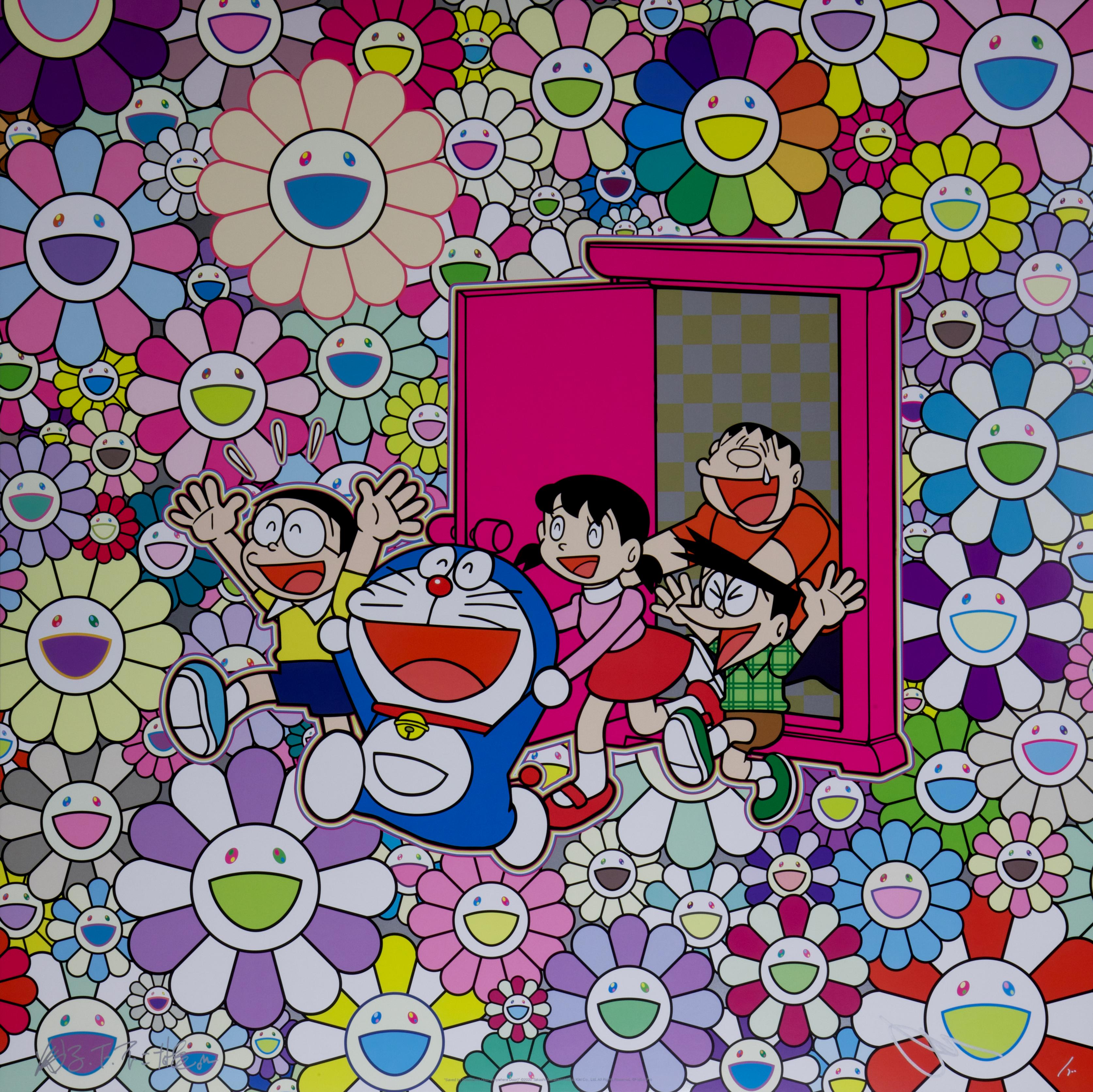 Saved by Dokodemo Door (Anywhere Door) - Print by Takashi Murakami