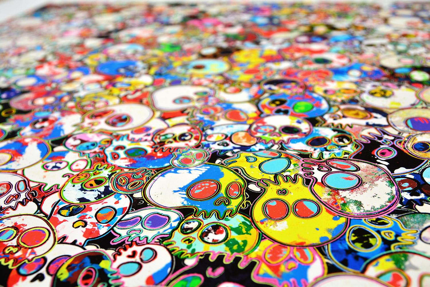TAKASHI MURAKAMI : UNE FORK IN THE ROAD Signé et numéroté à la main. Super Flat (très plat), Pop Art - Beige Figurative Print par Takashi Murakami