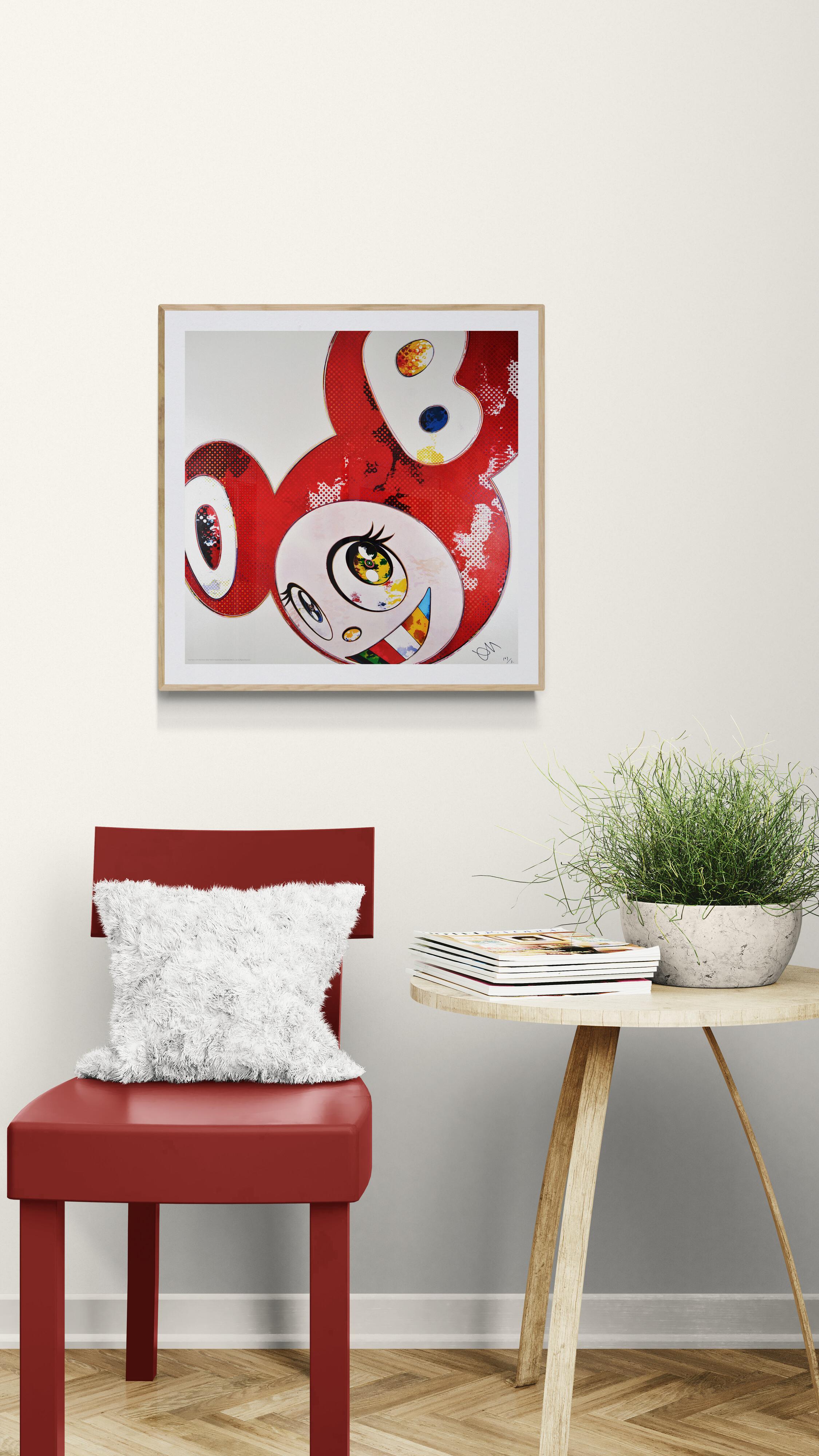 Takashi Murakami: And Then x 727 (Vermillion SHU) Superflat firmato a mano, Pop Art 5