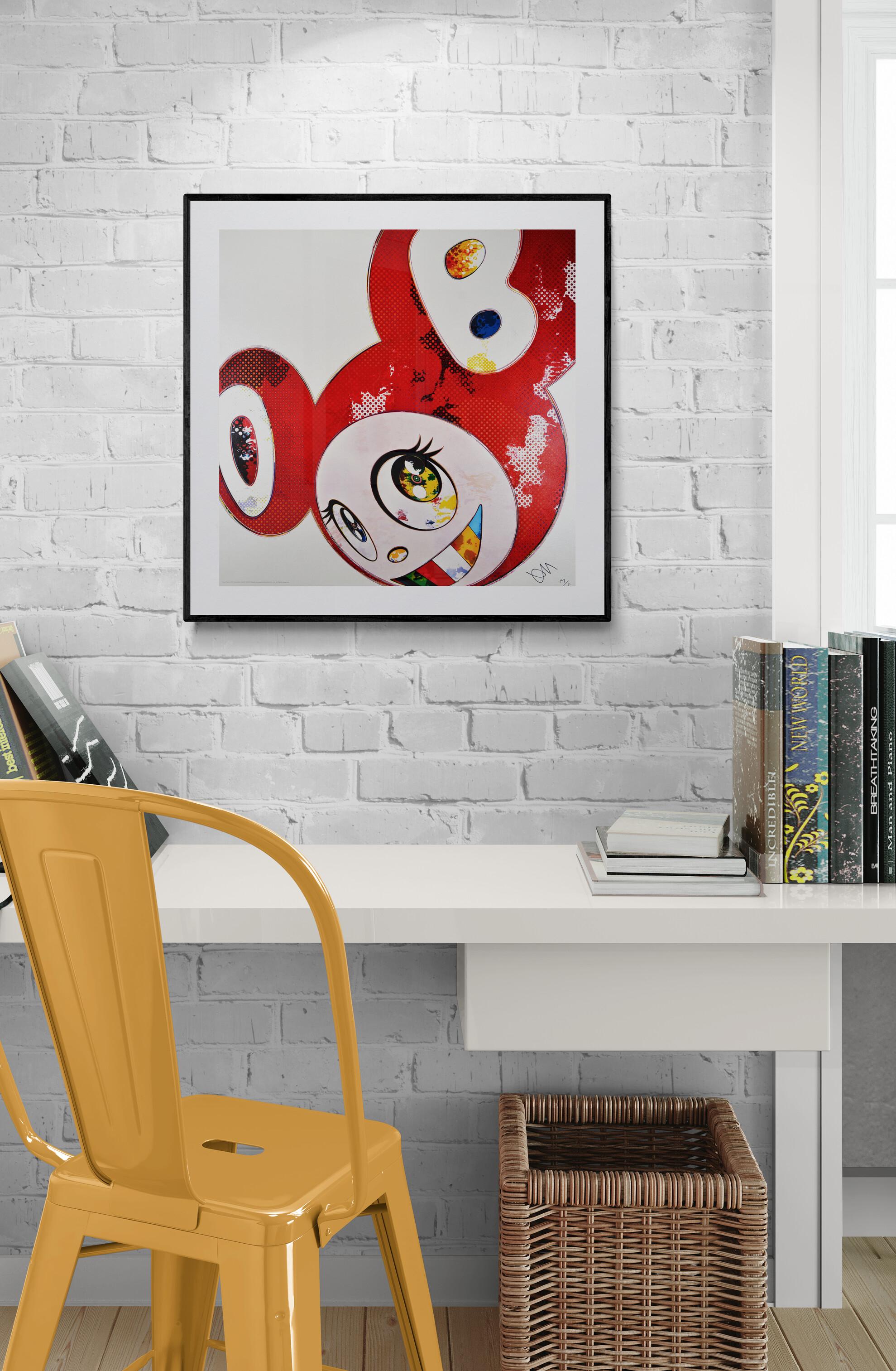 Takashi Murakami: And Then x 727 (Vermillion SHU) Superflat firmato a mano, Pop Art in vendita 6