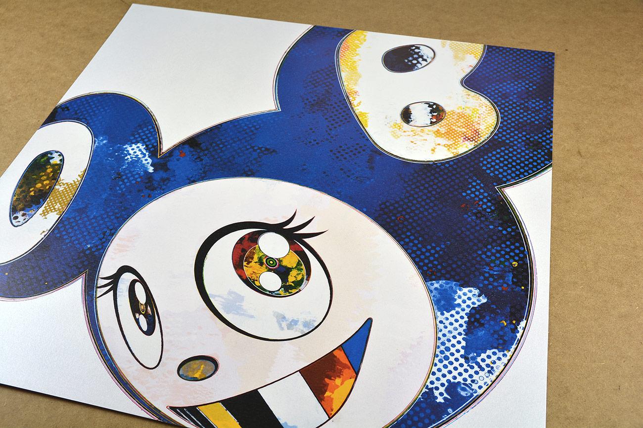 Takashi Murakami: And Then x6 (Blu) Firmato e intorpidito a mano. Superflat, Pop Art in vendita 1