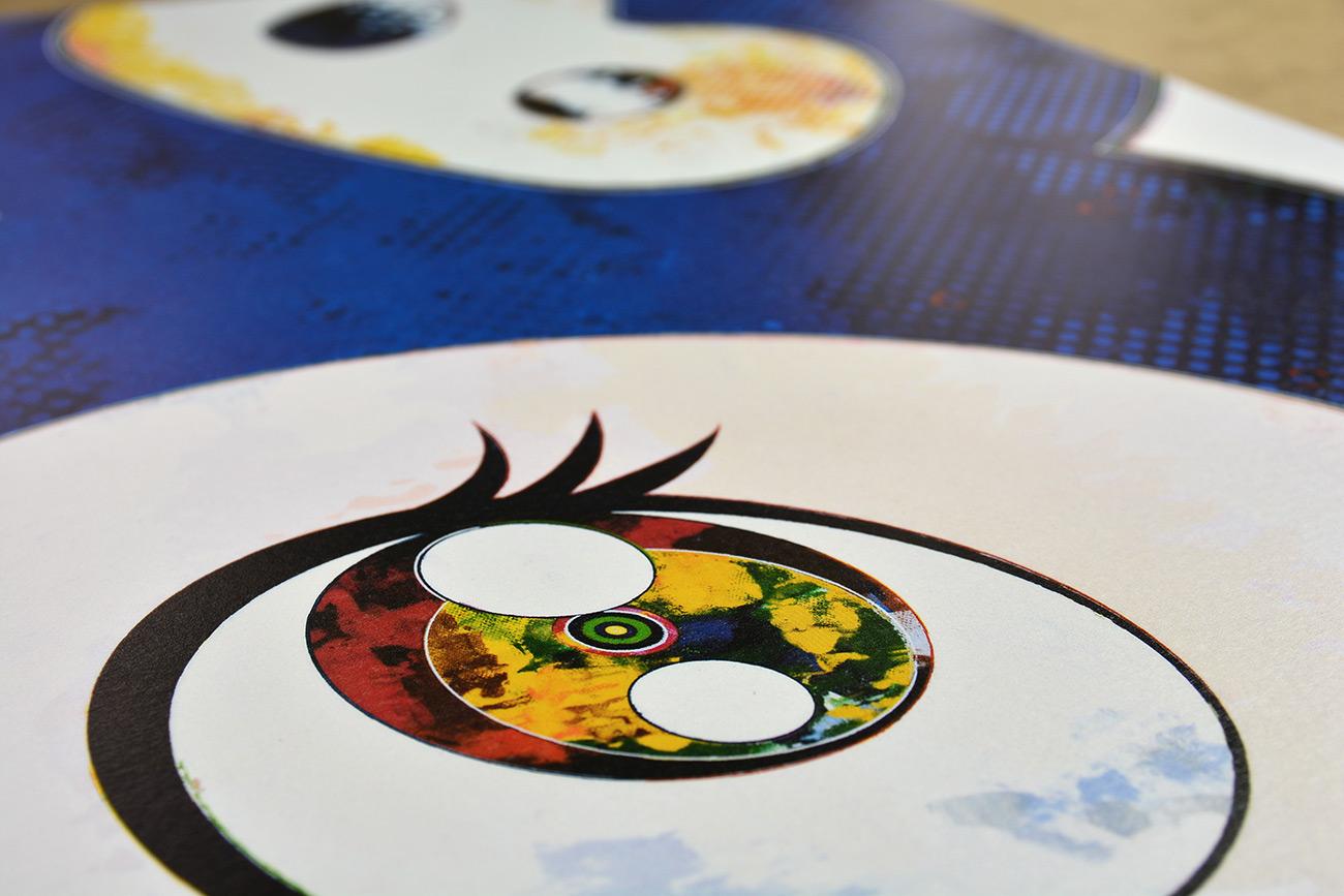 Takashi Murakami: And Then x6 (Blu) Firmato e intorpidito a mano. Superflat, Pop Art in vendita 2