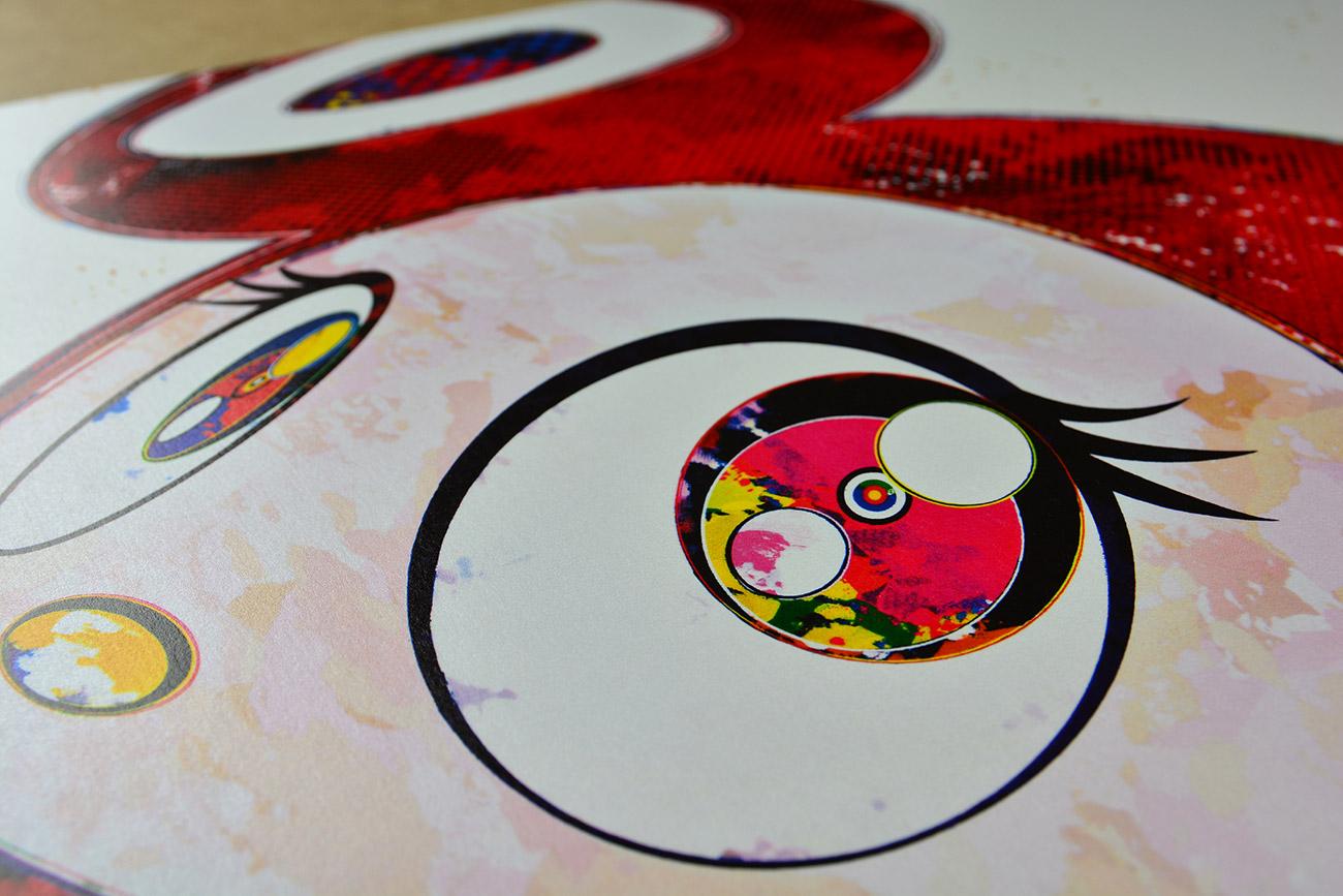 And Then x6 (Vermilion: The superflat method)

Date of creation: 2013

Medium: Offset lithograph with hot stamp

Media: Paper

Edition: 300

Size: 50 x 50 cm

Observations:

Offset lithograph with hot stamp on paper hand signed by Takashi Murakami.