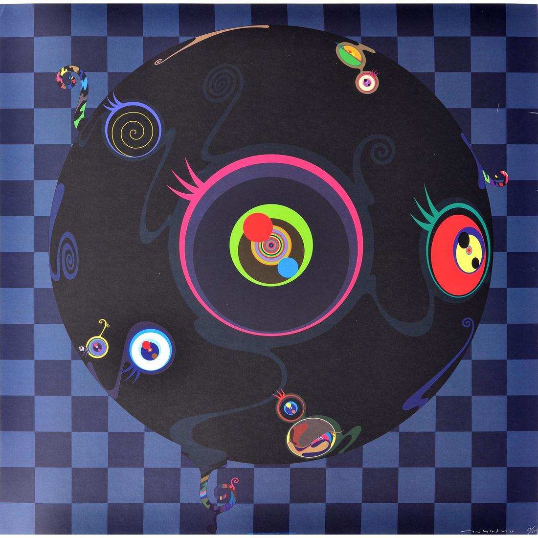 Artista/Diseñador: Takashi Murakami (japonés, nacido en 1962)
Marca(s); notas: firmado; ed. 67/300; 2003
Materiales: litografía
Dimensiones: 27″h, 27″w; 33″h, 33″w marco
Información adicional: Certificado de autenticidad emitido por Hamilton-Selway
