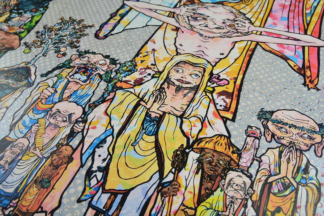 TAKASHI MURAKAMI : Clarvoyance - Signé et numéroté à la main Super Flat, Pop Art - Gris Figurative Print par Takashi Murakami