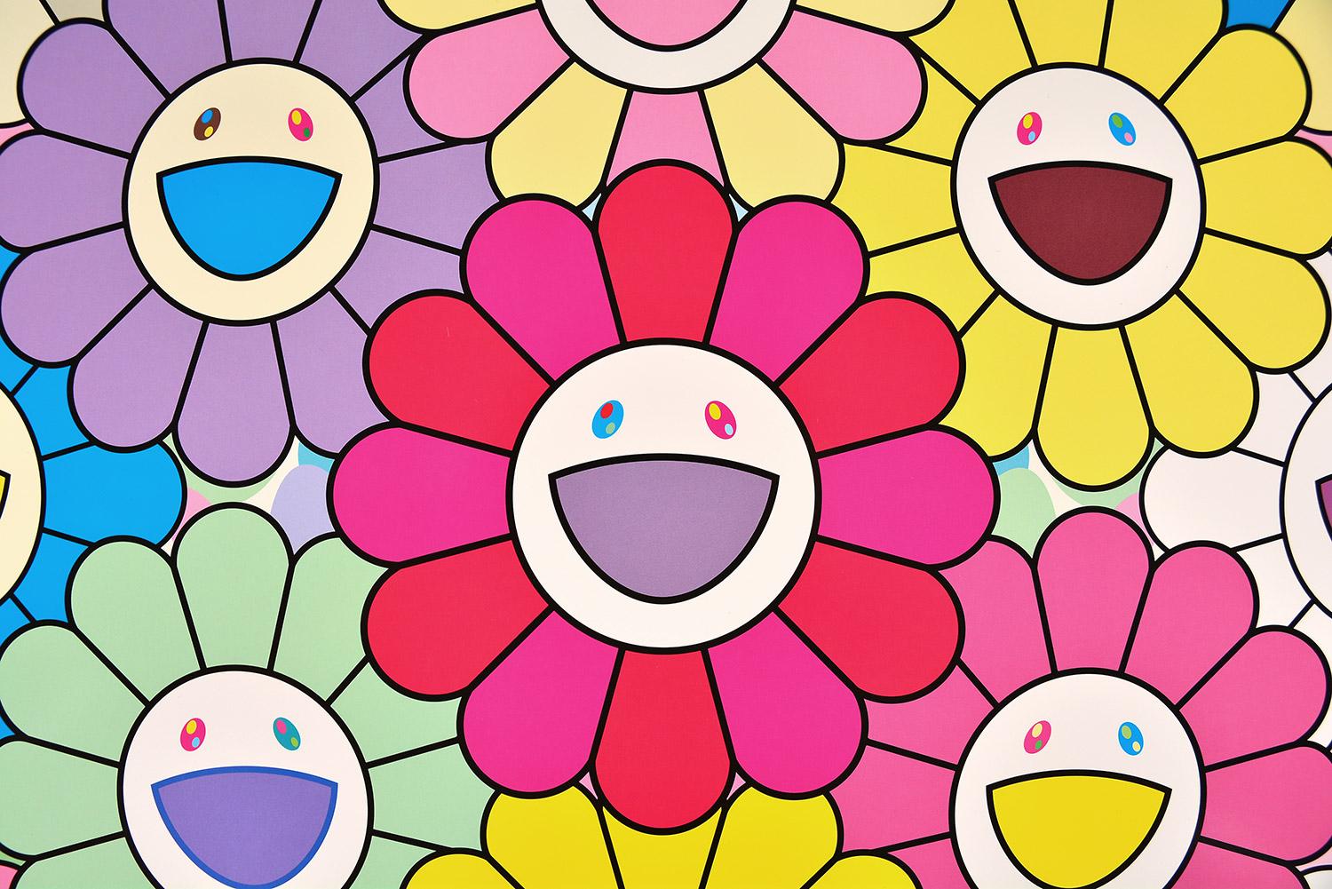 Takashi Murakami - COLORFUL, MIRACLE, SPARKLE
Date of creation: 2022
Medium: Offset lithograph with cold stamp and high gloss varnishing on paper
Edition number: 207/300
Size: 71 cm Ø
Condition: In mint conditions and never framed
Observations: