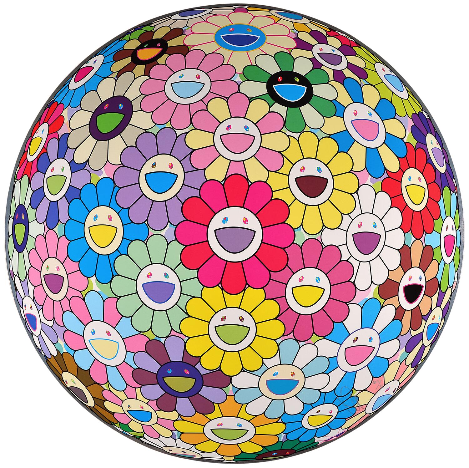 TAKASHI MURAKAMI: COLORFUL, MIRACLE, SPARKLE Superflat Japanische Pop-Art-Blumen
