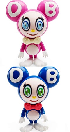 Takashi Murakami DOB-kun: set of 2 (Murakami dark blue & fuschaDOB-kun) 