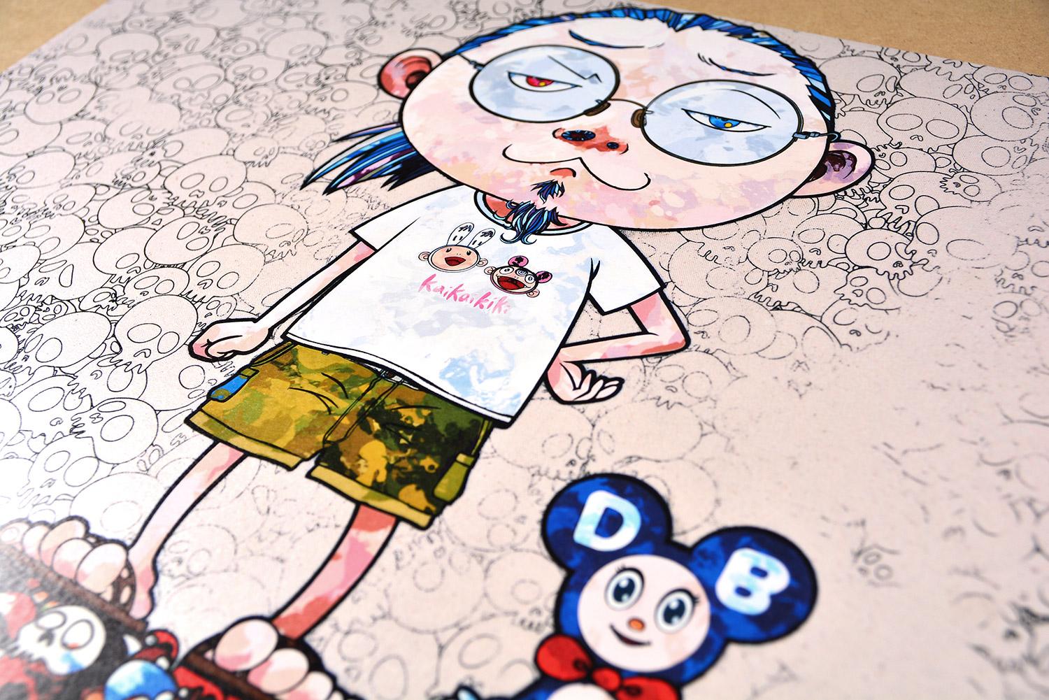TAKASHI MURAKAMI DOB & Ich auf dem roten... Handsigniert & nummeriert Superflat Pop Art – Print von Takashi Murakami