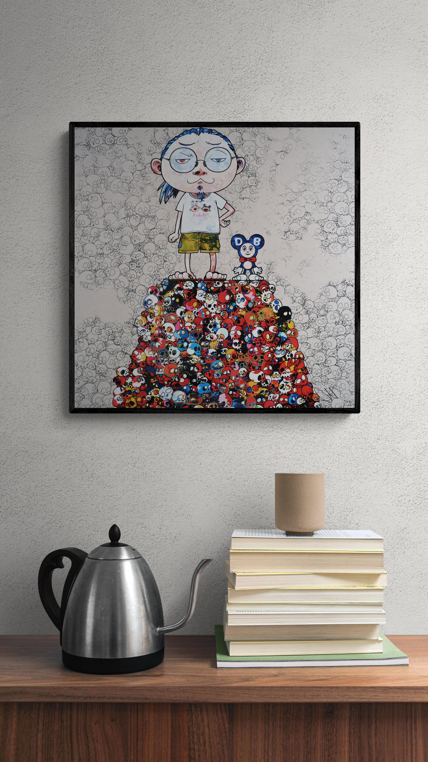 TAKASHI MURAKAMI DOB & Me On the Red... Hand signed & numbered Superflat Pop Art For Sale 1