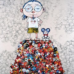 TAKASHI MURAKAMI DOB Y YO EN LA RED... Arte pop superplano firmado y numerado a mano