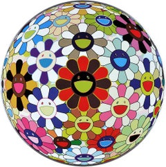 TAKASHI MURAKAMI: Flower Ball: Lots of Colors. Hand signed. Superflat, Pop Art