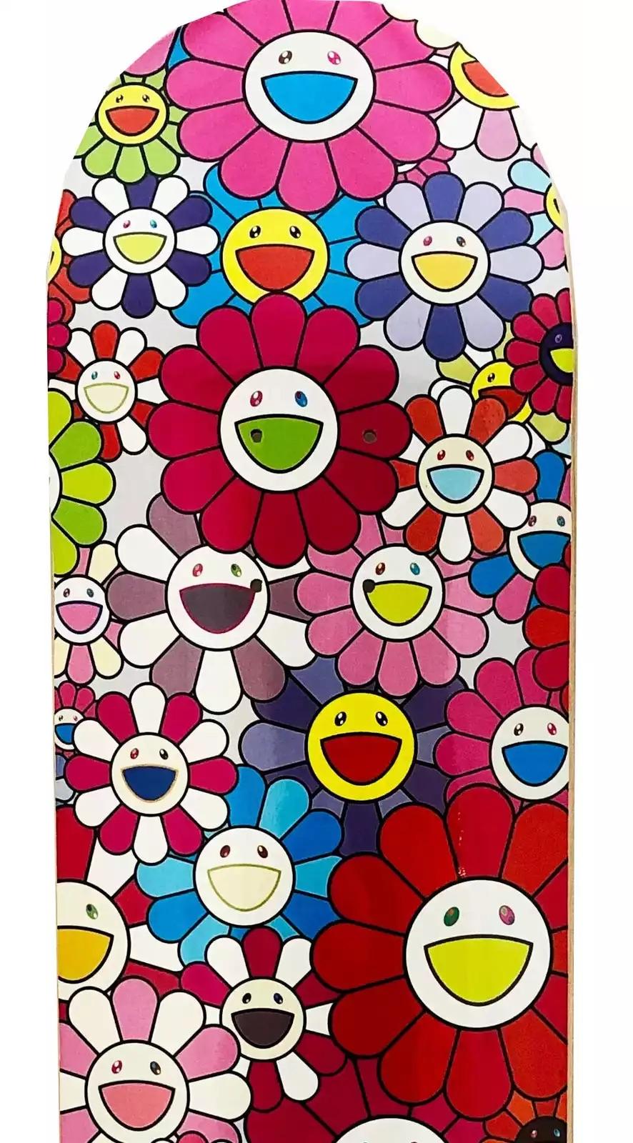 Cubierta de monopatín Takashi Murakami Flowers (Cubierta de monopatín Takashi Murakami) en venta 1