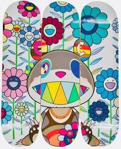 Vintage Takashi Murakami Flowers Skateboard Decks (Murakami set of 3 skate decks)