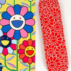 Vintage Takashi Murakami Flowers skateboard decks: set of 2 (Takashi Murakami skate) 