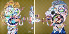 TAKASHI MURAKAMI - HOMAGE TO FRANCIS BACON DIPTYCH Super Flat, Pop Art