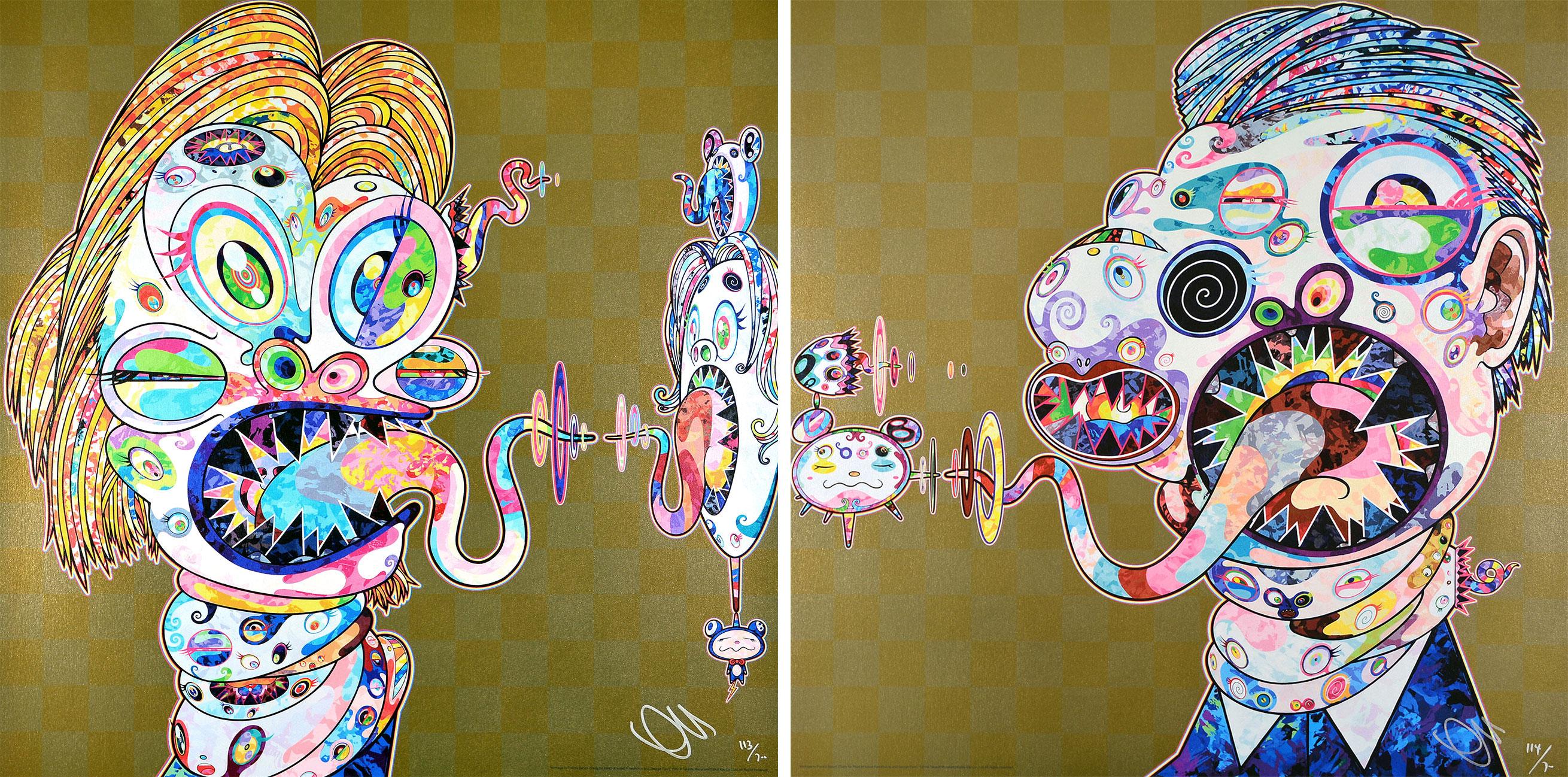 TAKASHI MURAKAMI - HOMAGE TO FRANCIS BACON DIPTYCH Superflat, Pop Art