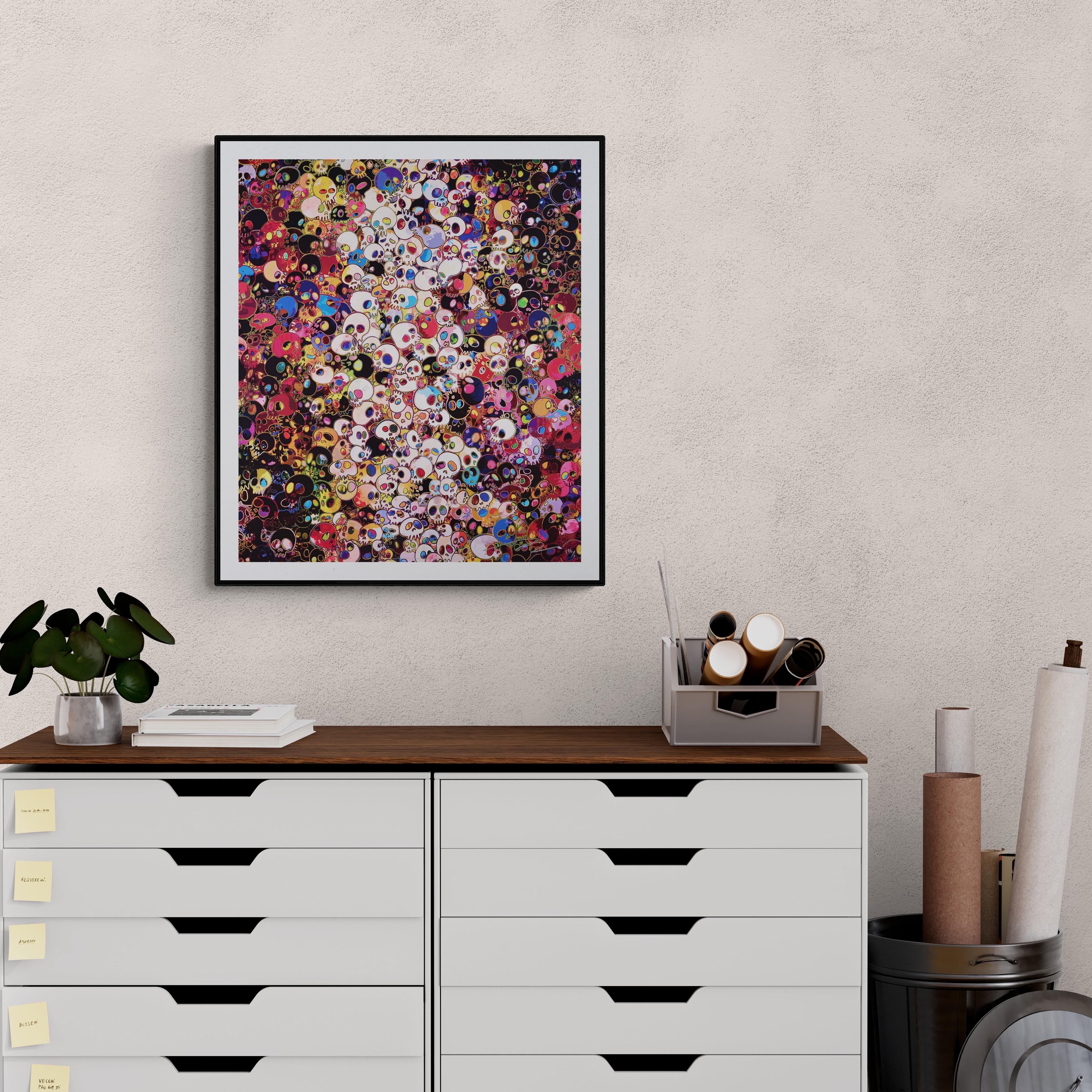 TAKASHI MURAKAMI: I DO NOT RULE MY DREAMS... Skulls Japanese Pop Art Red Modern 4