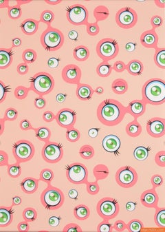 Papier peint yeux de méduse de Takashi Murakami