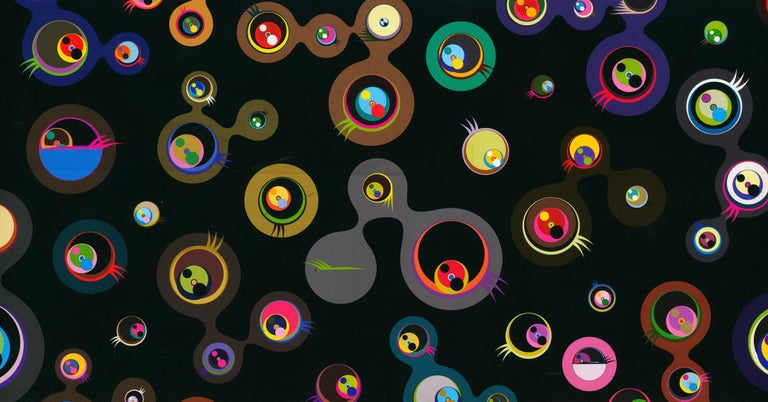 Takashi Murakami X Louis Vuitton Black Monogram Multicolore Tambour Watch  QJJ4NG1ZKB000