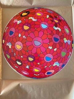 Takashi Murakami - Let us Devote Our Hearts, couleurs rose vif et fleurs