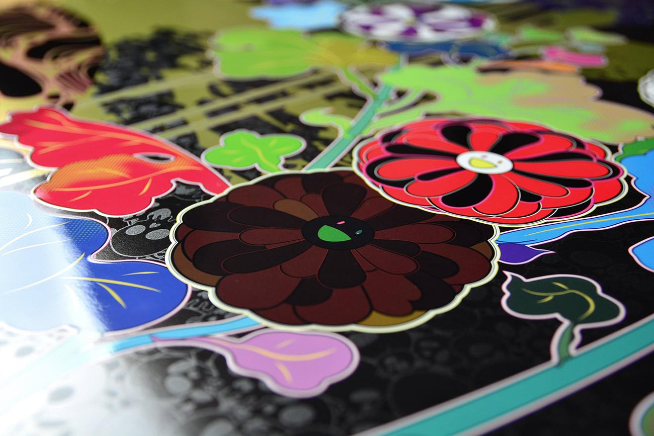 TAKASHI MURAKAMI - MIYABI: KŌRIN Pop Art. Japanese Traditional Flowers - Black Figurative Print by Takashi Murakami