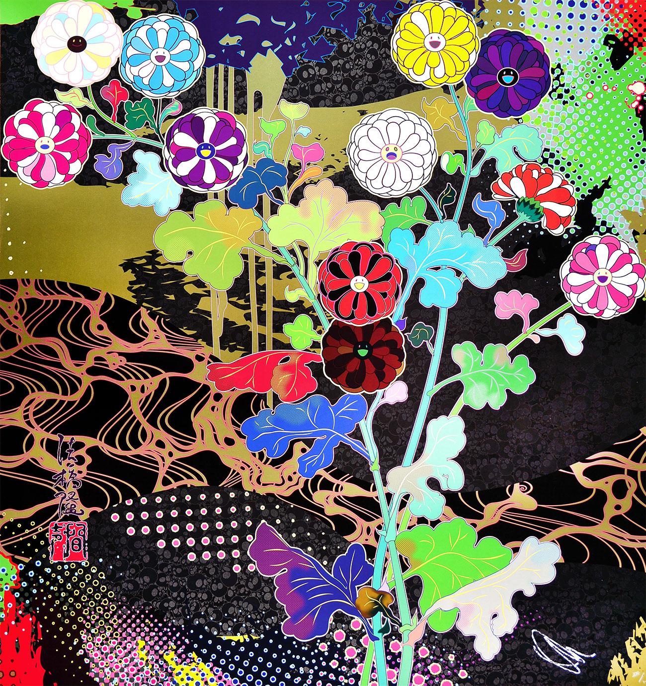 TAKASHI MURAKAMI - MIYABI: KŌRIN Pop Art. Traditionelle japanische Blumen aus Japan