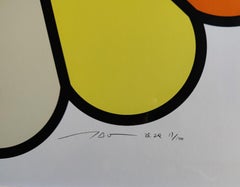 Takashi Murakami -- Mehrfarbiges Doppelgesicht: Weiß