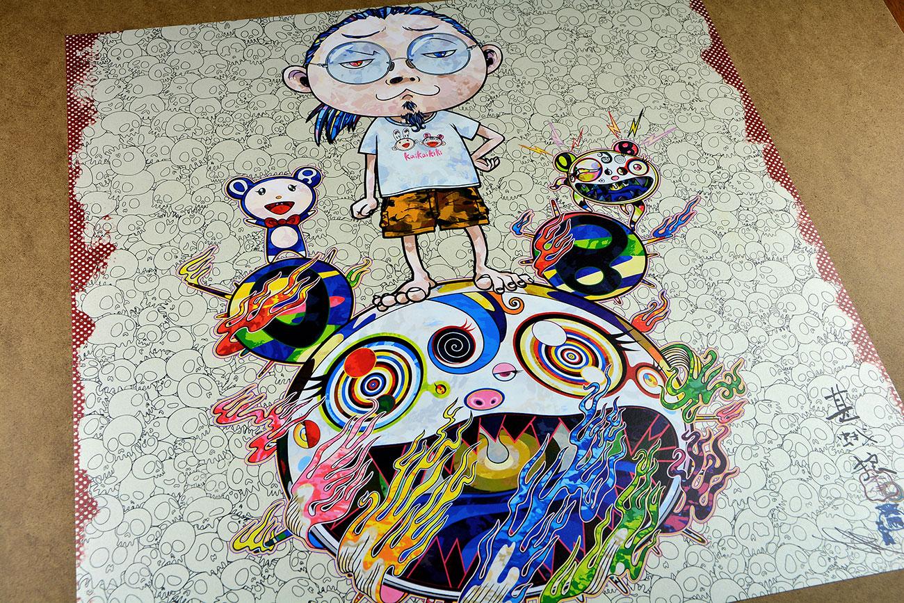 TAKASHI MURAKAMI: AUSLÖSCHEN... Limitierte Auflage. Pop-Art Japanische DOB-Skulpturen mit Flachverschluss – Print von Takashi Murakami