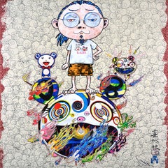 TAKASHI MURAKAMI: AUSLÖSCHEN... Limitierte Auflage. Pop-Art Japanische DOB-Skulpturen mit Flachverschluss