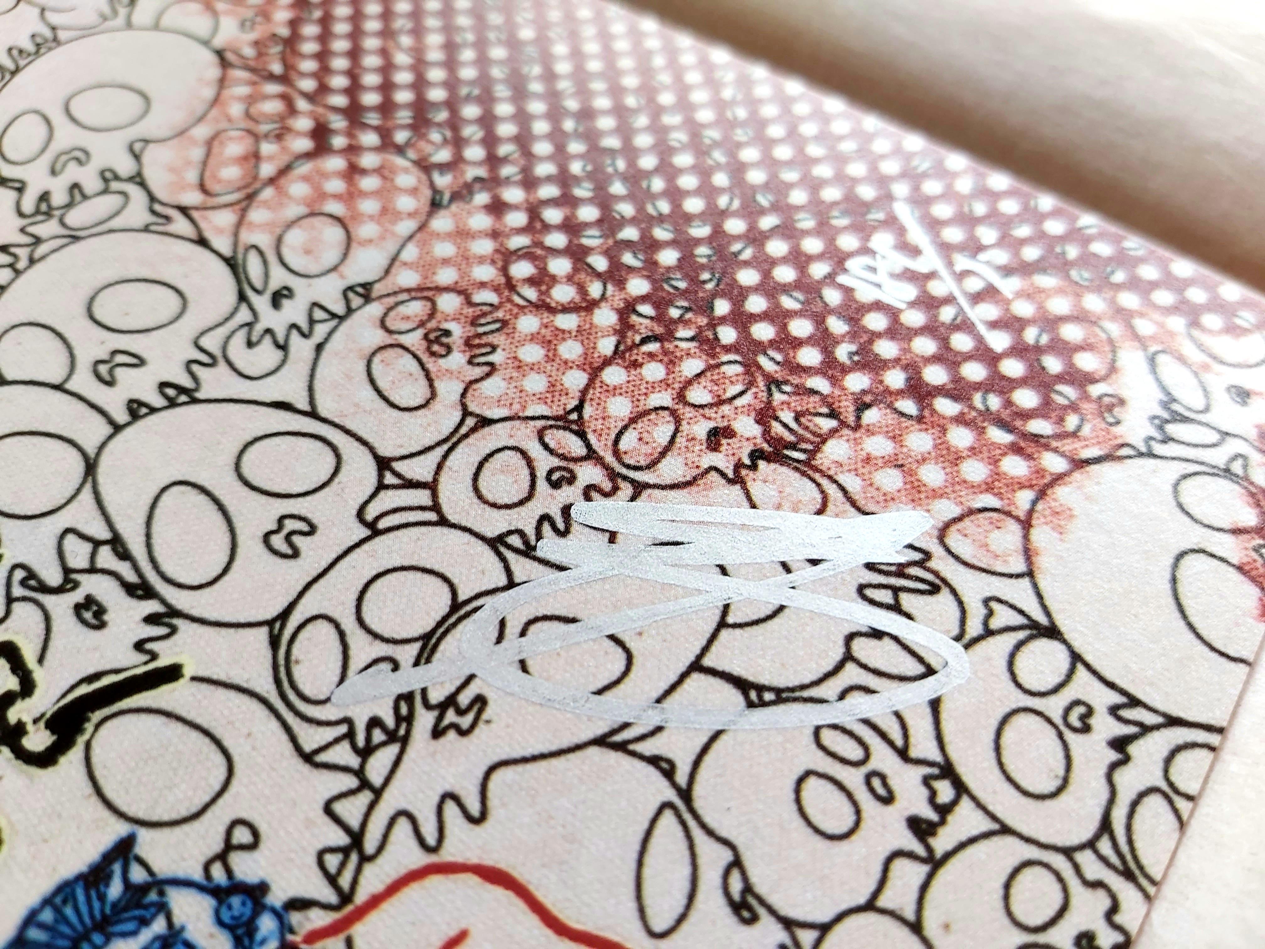 TAKASHI MURAKAMI: Panda Family and Me Hand signed & numbered. Superflat, Pop Art - Gray Figurative Print by Takashi Murakami