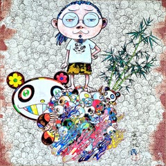 TAKASHI MURAKAMI : Panda Family and Me Signé et numéroté à la main. Super Flat, Pop Art