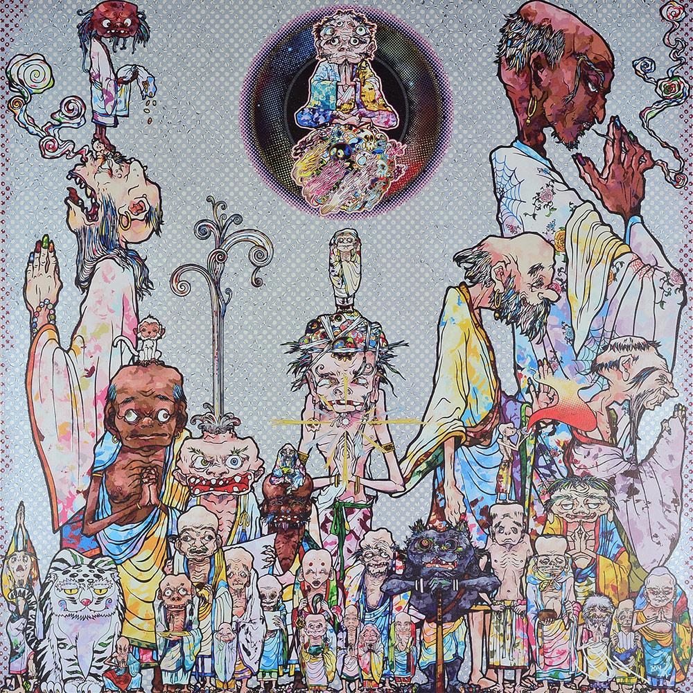 TAKASHI MURAKAMI - PHANTASMA
Data di creazione: 2016
Medio: Litografia offset con argento su carta
Edizione: 300
Dimensioni: 68 x 68 cm
Osservazioni: Litografia offset con argento su carta firmata a mano da Takashi Murakami. Edizione numerata di 300