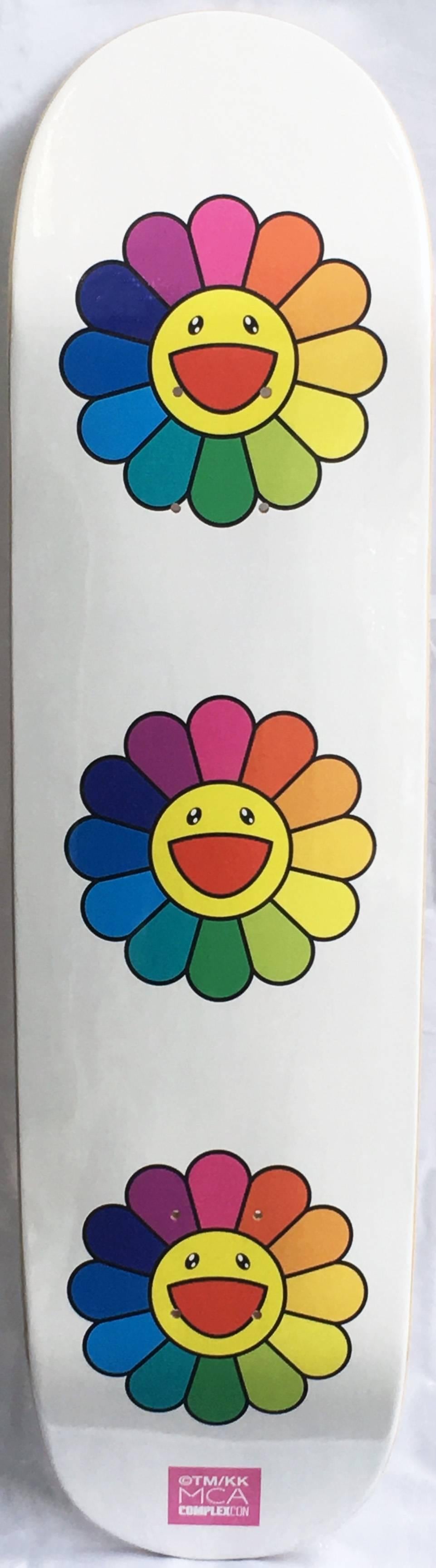 Takashi Murakami Skateboard Deck (Takashi Murakami flowers) For Sale 1
