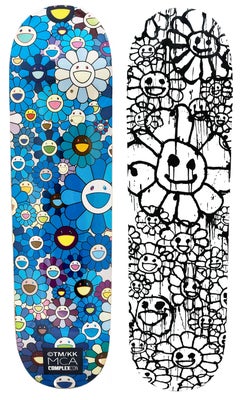 Takashi Murakami Skateboard-Decken 2er-Set (Murakami-Blumen) 