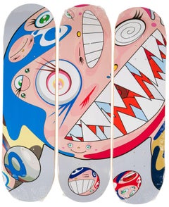 Cubiertas de monopatín de Takashi Murakami (conjunto de 3 obras) 