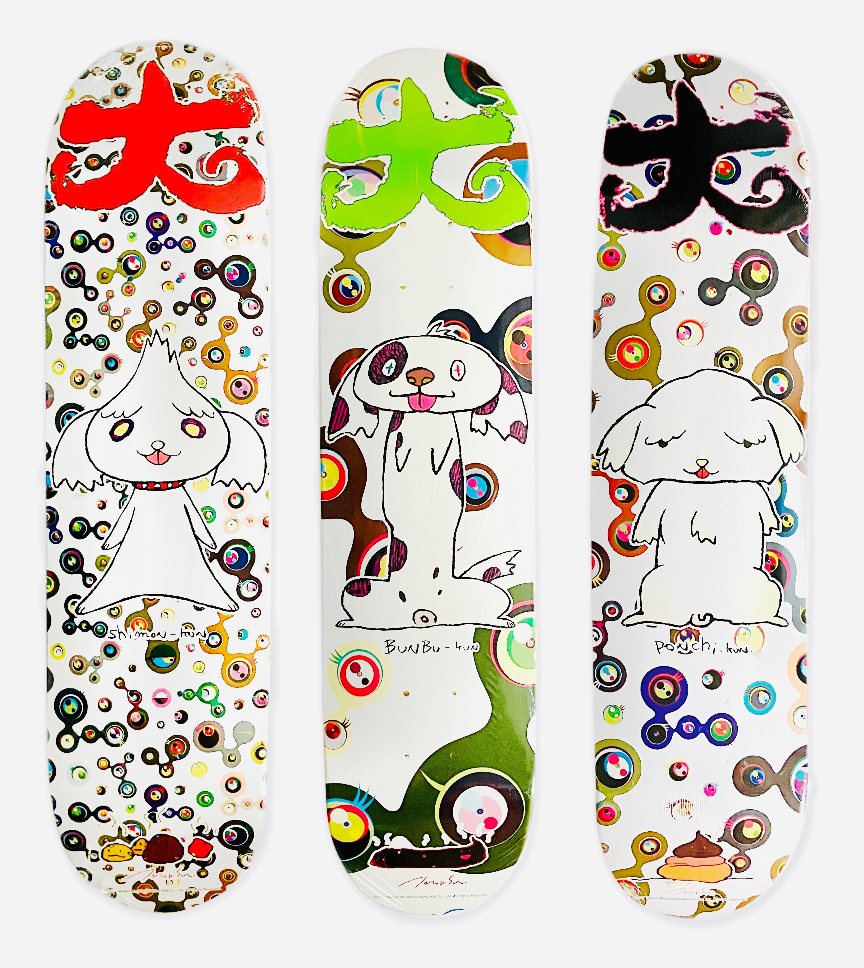 Takashi Murakami Supreme Skateboard Decks 2007 (complete set of 3) 