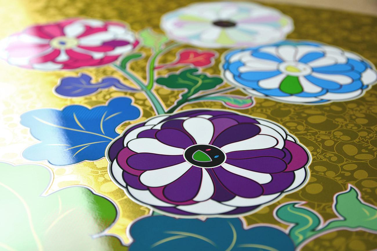 Takashi Murakami - THE GOLDEN AGE: HOKKYO TAKASHI Pop Art Gold Skulls Flowers 2