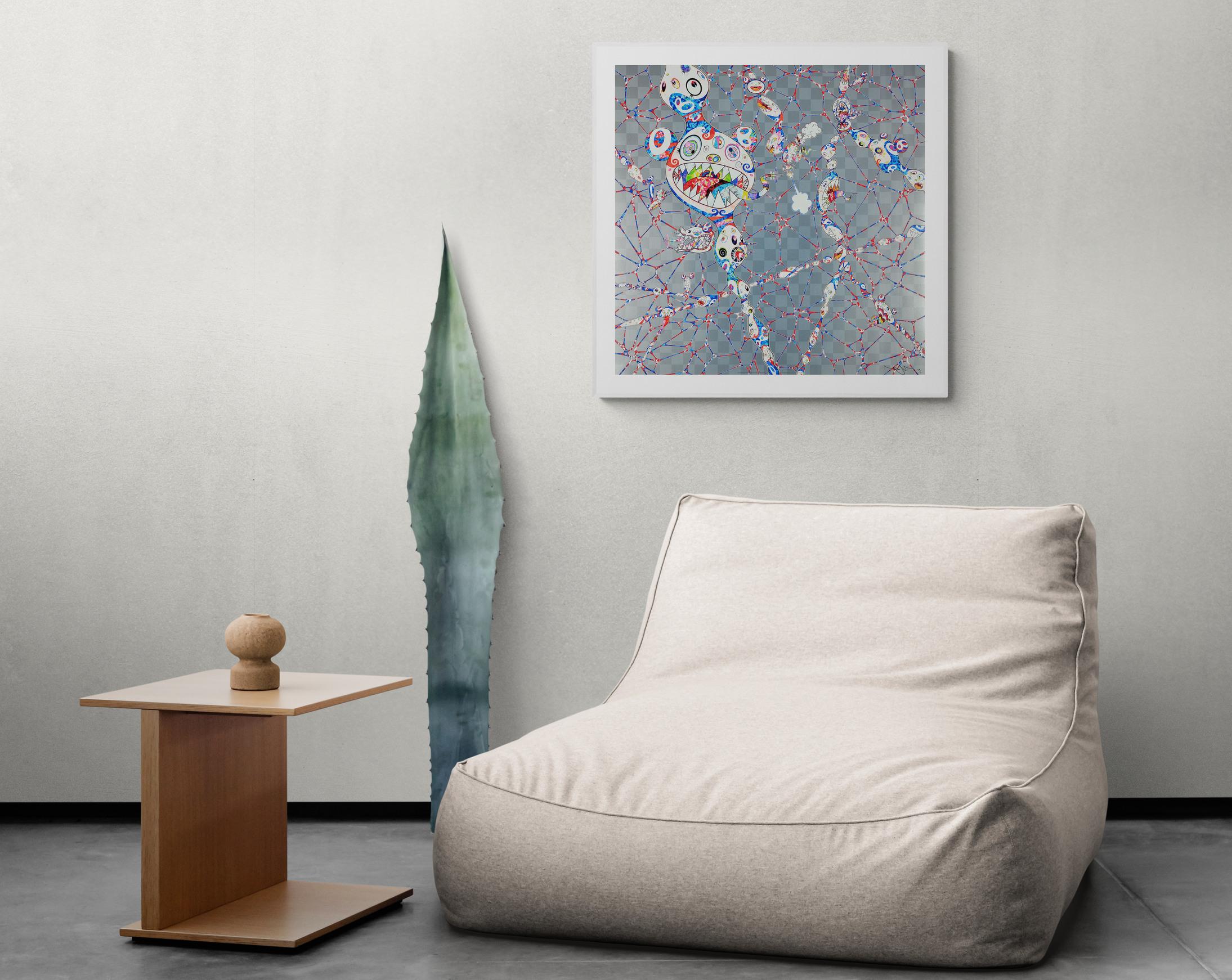 TAKASHI MURAKAMI:  Wir sind dazu bestimmt, uns eines Tages zu treffen! Superflammige, japanische Pop-Art – Print von Takashi Murakami