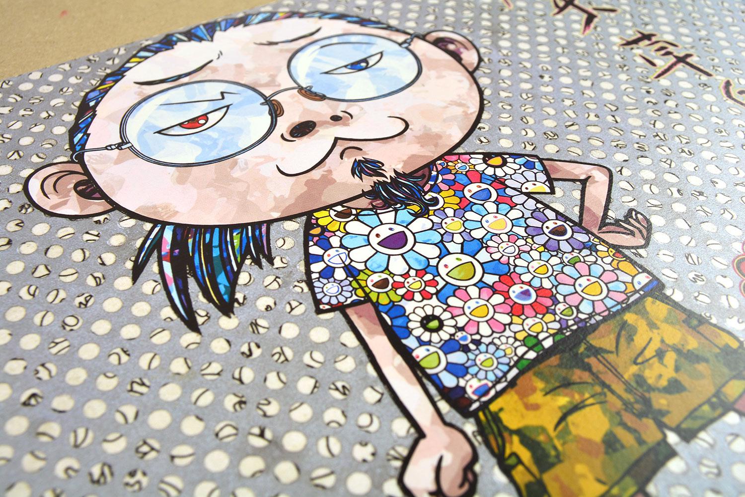 TAKASHI MURAKAMI: MIT DER ANKUNFT VON... Handsigniert & nummeriert Superflat Pop Art (Pop-Art), Print, von Takashi Murakami