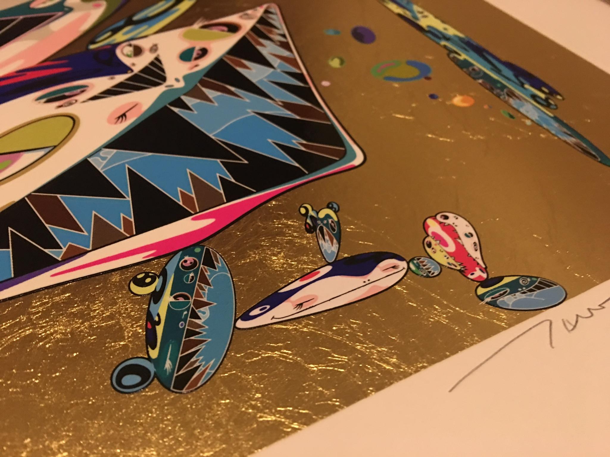 Tan tan bo (2016) ED100, (Takashi Murakami, Arte giapponese, Foglia d'oro) in vendita 7