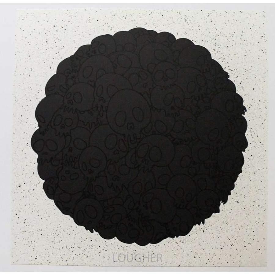 TM/KK For BLM. Black Flowers and Skulls Round - Print by Takashi Murakami